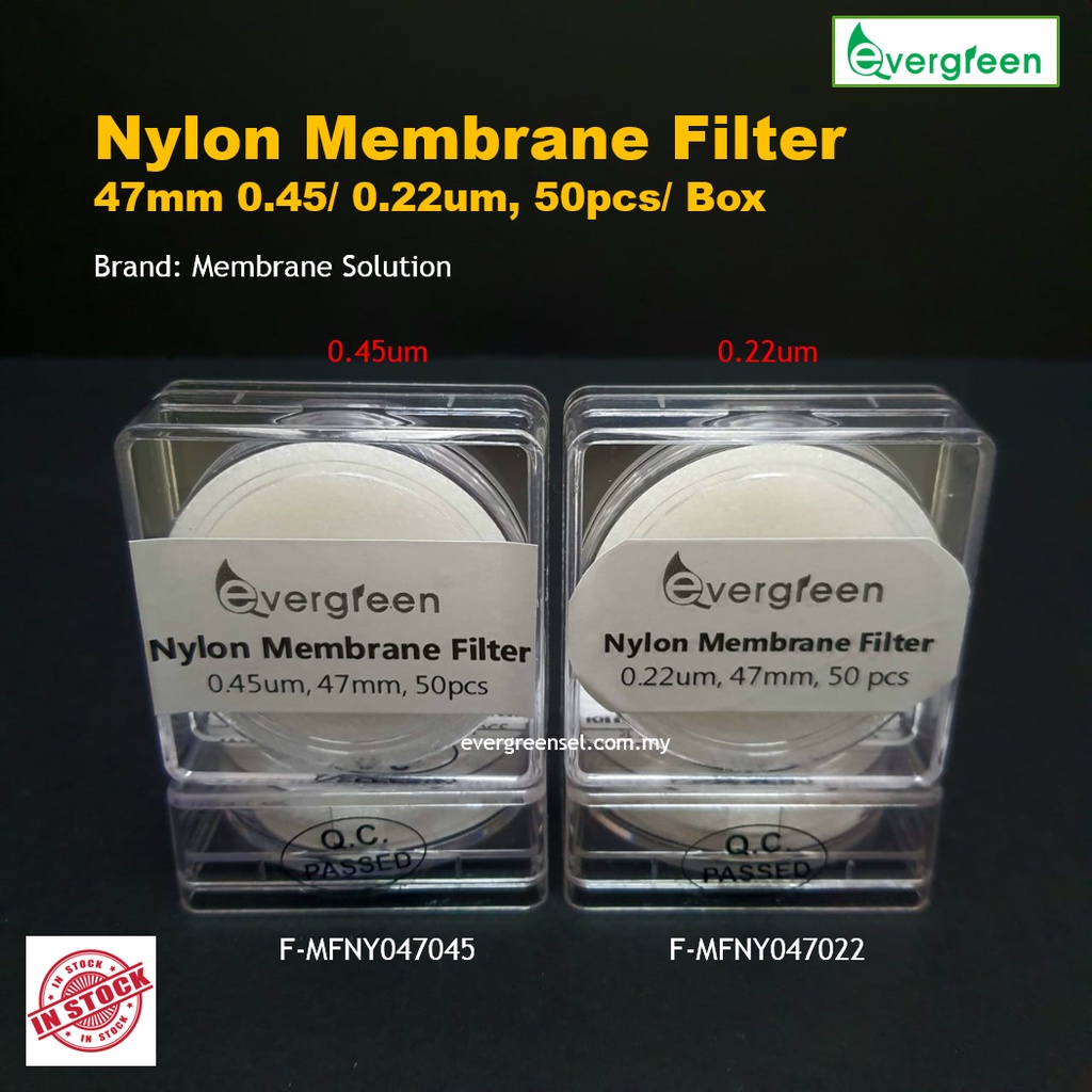Nylon Membrane Filter 47mm for Filtration, 0.22um/0.45um, 50pcs/ Box