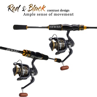 HEWEIU Left Reel and Rod Combos 6ft 1.8M ML Fishing Rod and Reel  Baitcasting Rod+ Left Hand Baicasting Reel Fishing