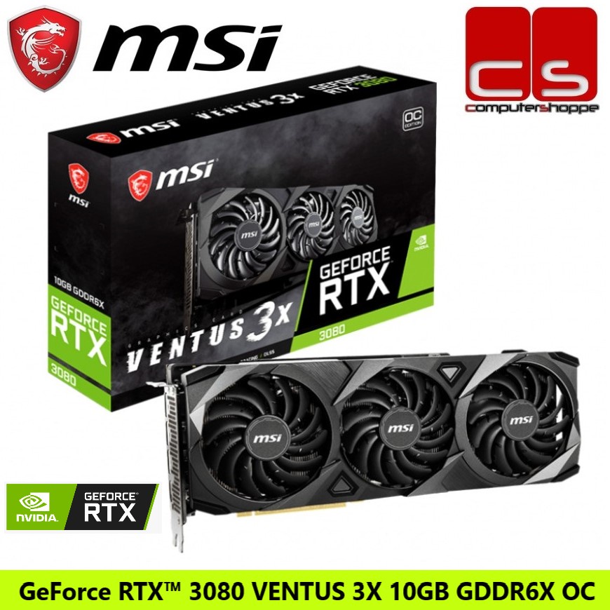 MSI GeForce RTX 3080 VENTUS 3X 10G OC GDDR6X | Shopee Malaysia