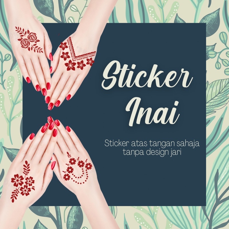 STICKER INAI | Part 1 | Henna stencils | Sticker Henna | Shopee Malaysia