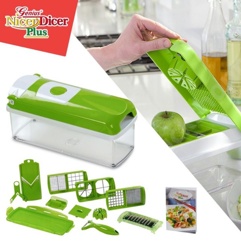 Genius Nicer Dicer 12-Piece Fruit, Vegetable & Cheese Cutter in