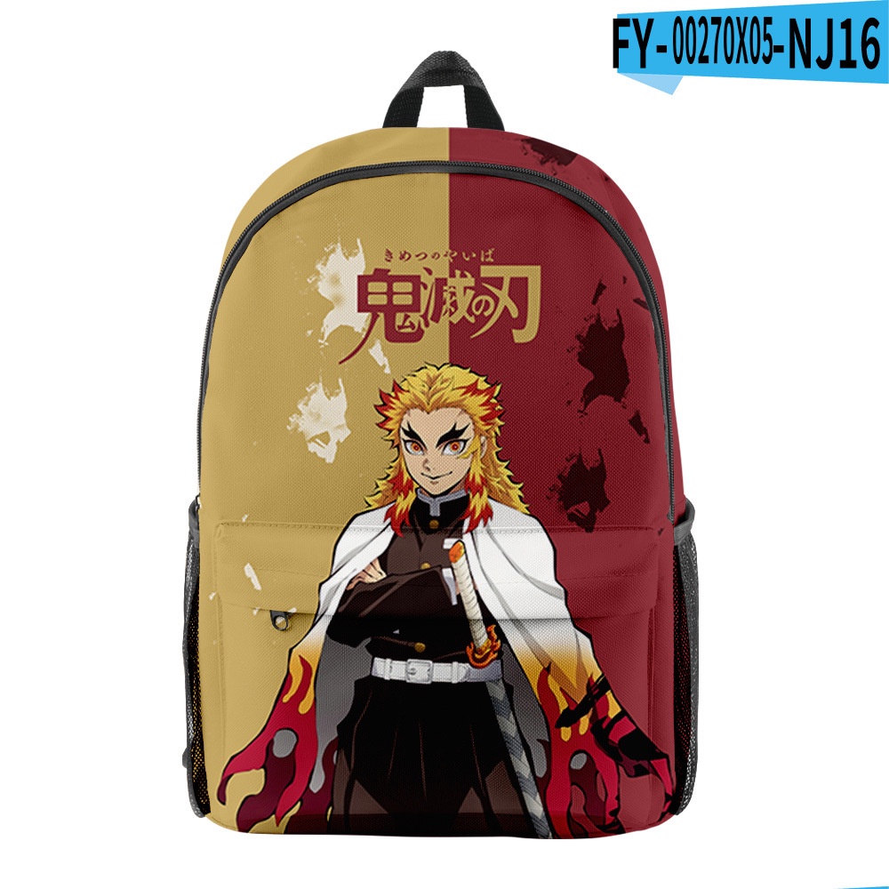 Nezuko Zenitsu Backpack Tanjiro School Bags Obanai Sabito Travel Bags with Large Capacity main image 0