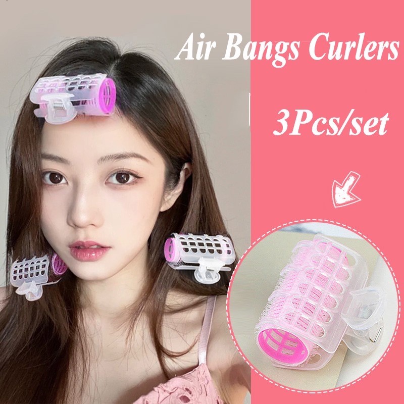 3Pcs Korean Girls Air Bangs Curlers Hair Rollers/Selfadhesive Fluffy