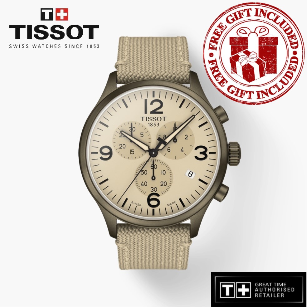 Tissot T116.617.37.267.01 Gent s Chrono XL Fabric Strap Watch