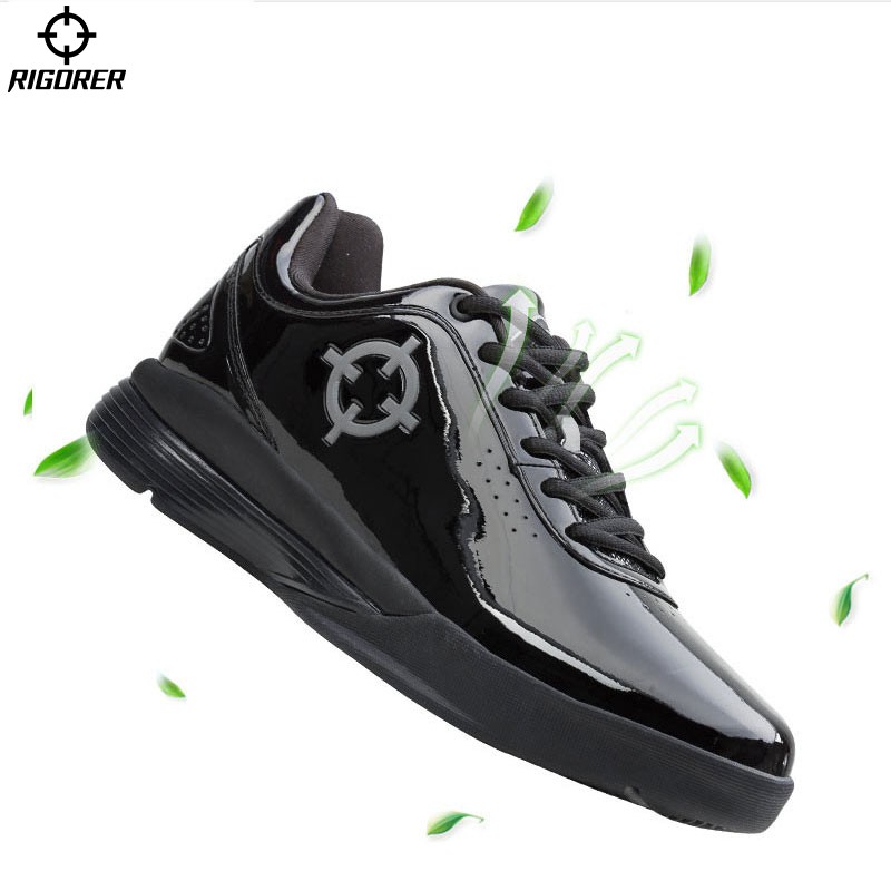 Prospective referee shoes men's patent leather allblack basketball