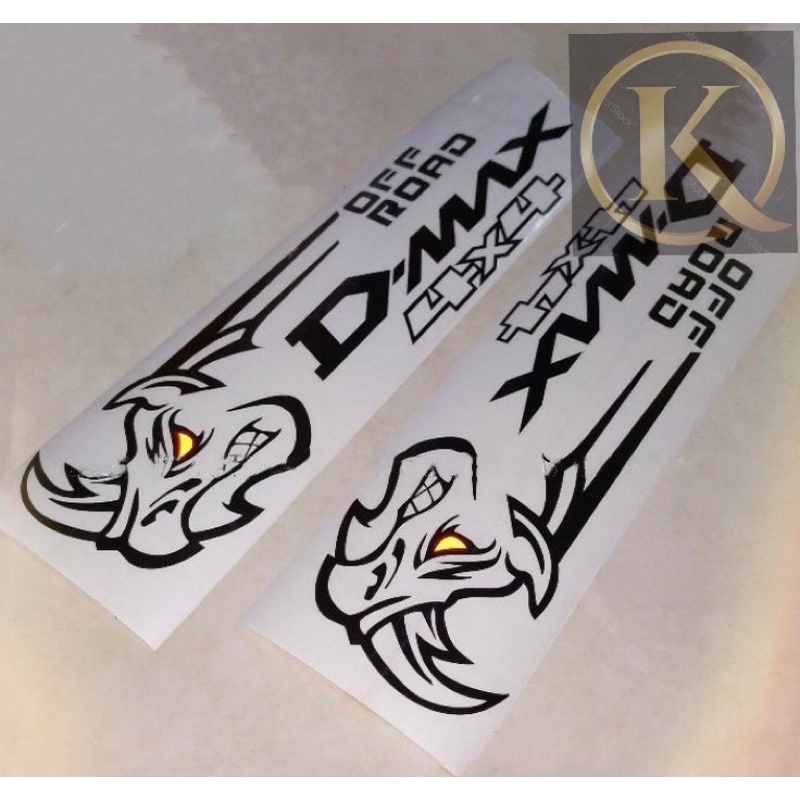 K238 DMAX RHINO Reflect Eyes Vinyl Decal Stickers High Quality Car