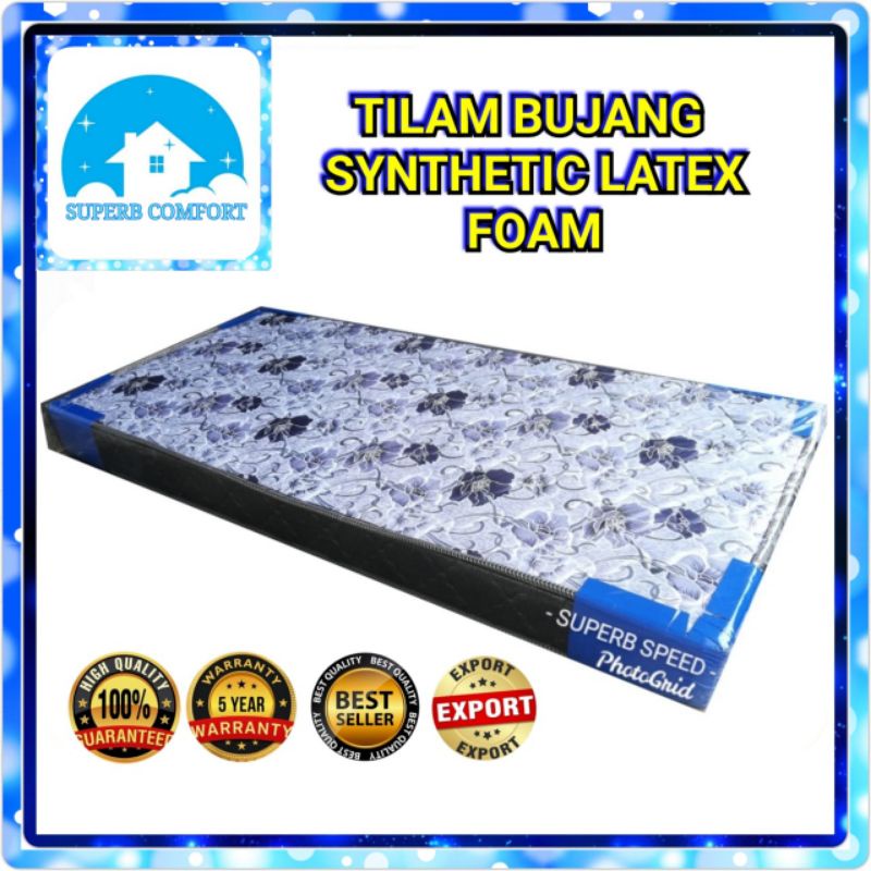 Free Bantal 8 Inch Tilam Bujang Single Mattress Synthetics Latex High Quality Compressed