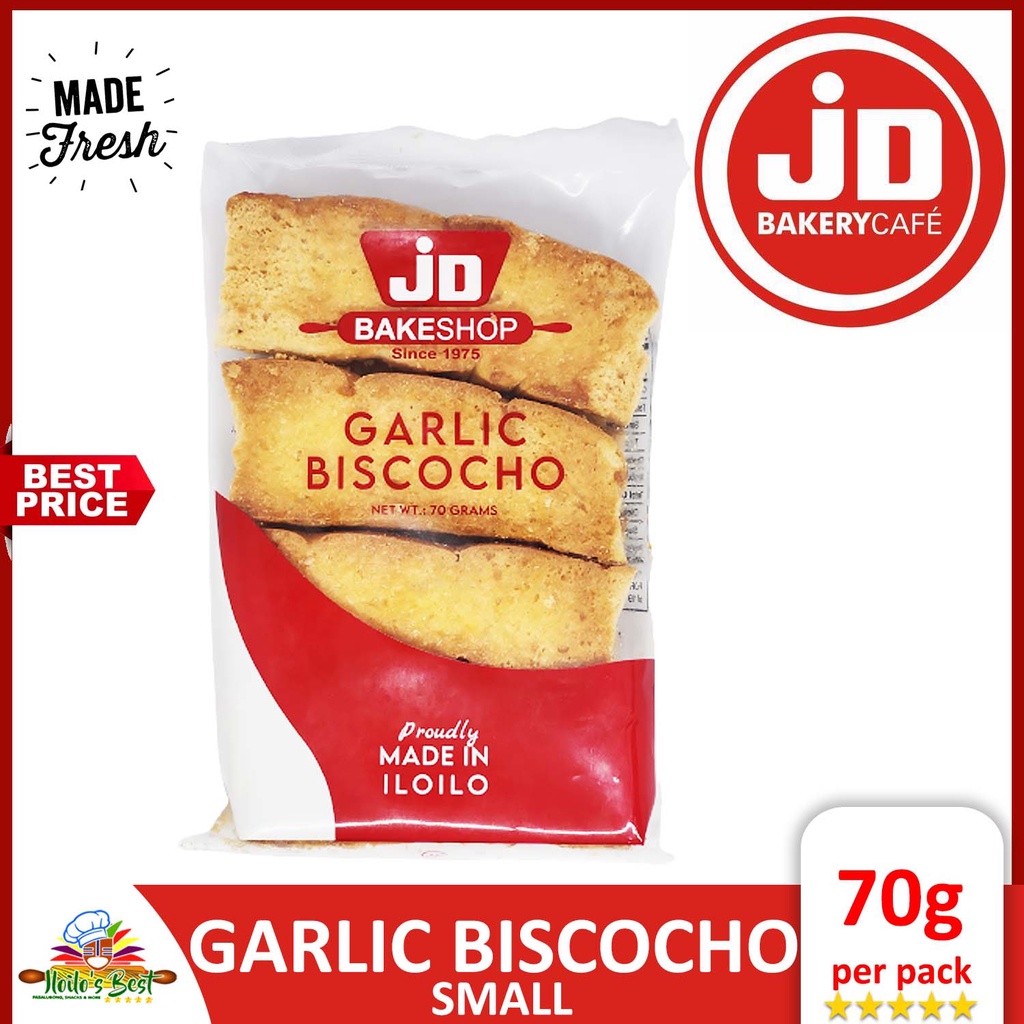 Iloilo's Best | Garlic Biscocho 70g | JD Bakeshop | Bakery Bread ...