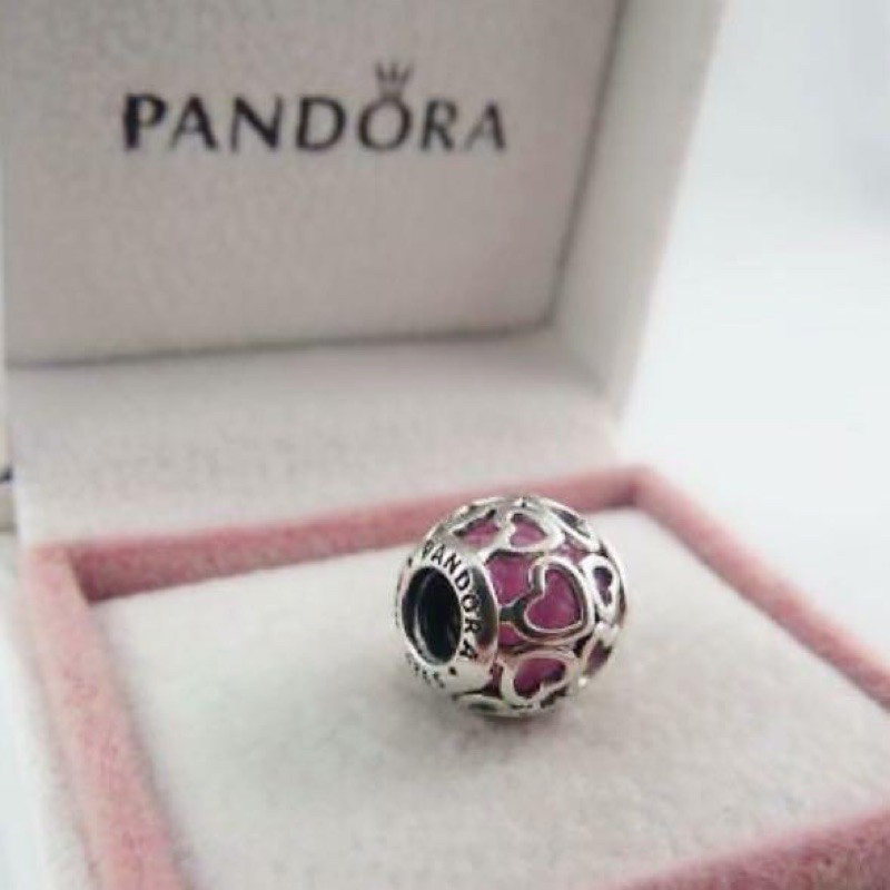 Pandora pink encased in love charm store