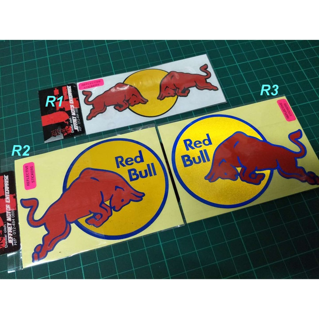 Sticker Red Bull cutting sticker reflec Overlap Cutting Sticker