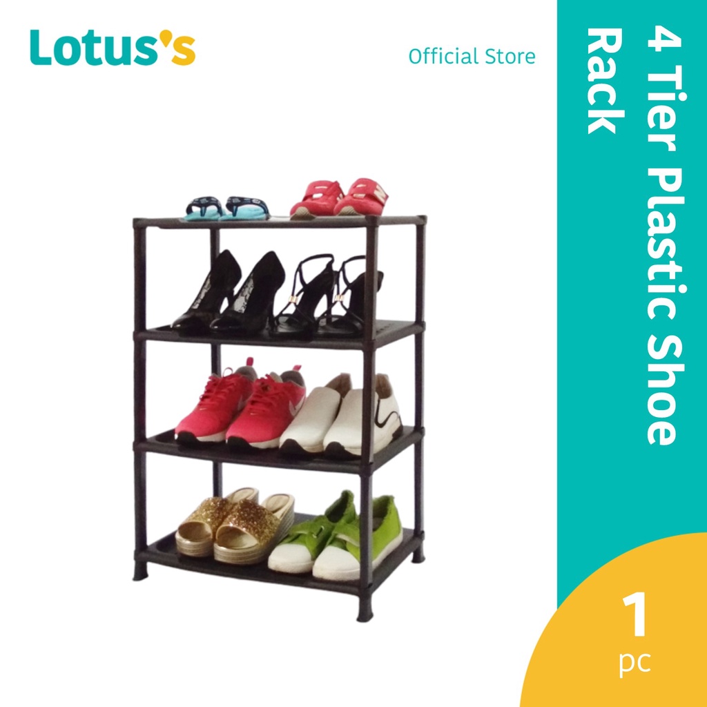 Lotus's 4 Tier Plastic Shoe Rack | Shopee Malaysia