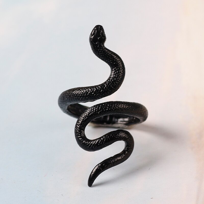 Gothic Punk Snake Ring Adjustable Open Unisex Jewelry for Women Men ...