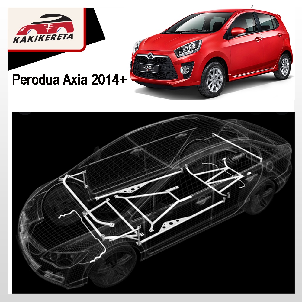 Perodua AXIA 1.0 2014+ 100%Original Ultra Racing Bar (FULL SET Ultra ...