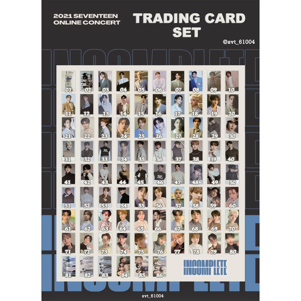 seventeen incomplete official trading card the8 dokyeom | Shopee