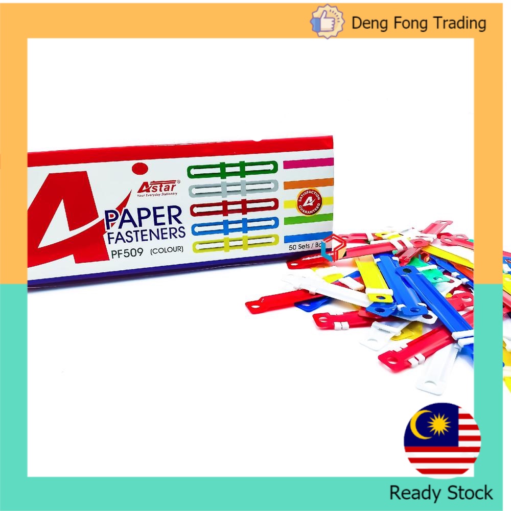 (READY STOCK) 50 PCS PLASTIC PAPER FASTENER @ PAPER FASTENER @ GOOD ...