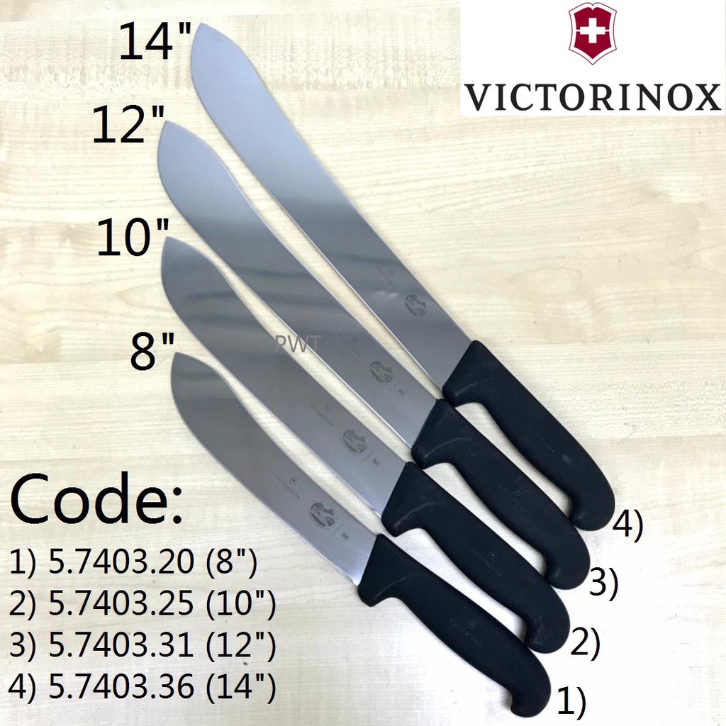 Victorinox, coltello da macellaio Fibrox, nero, lunghezza