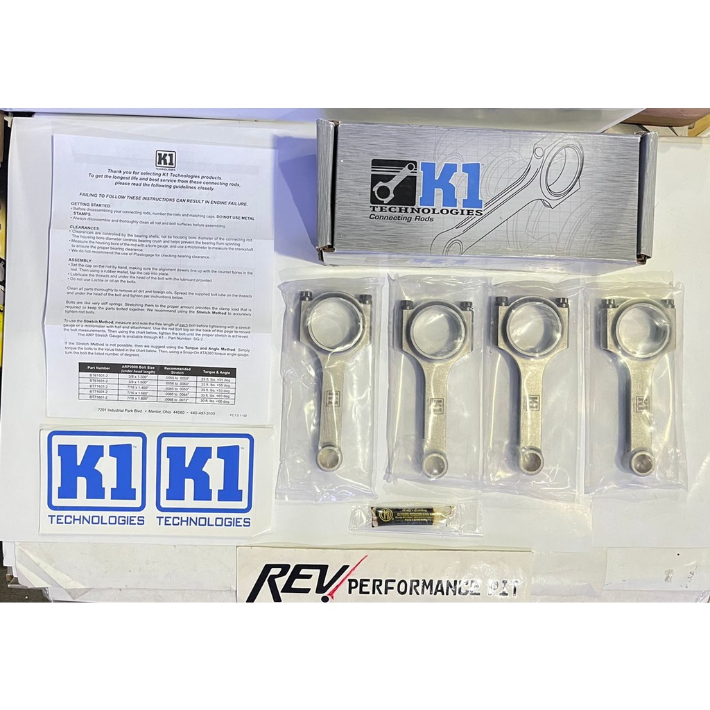 K1 Technologies Forged H-Beam Conrod Connecting Rods For Mitsubishi ...