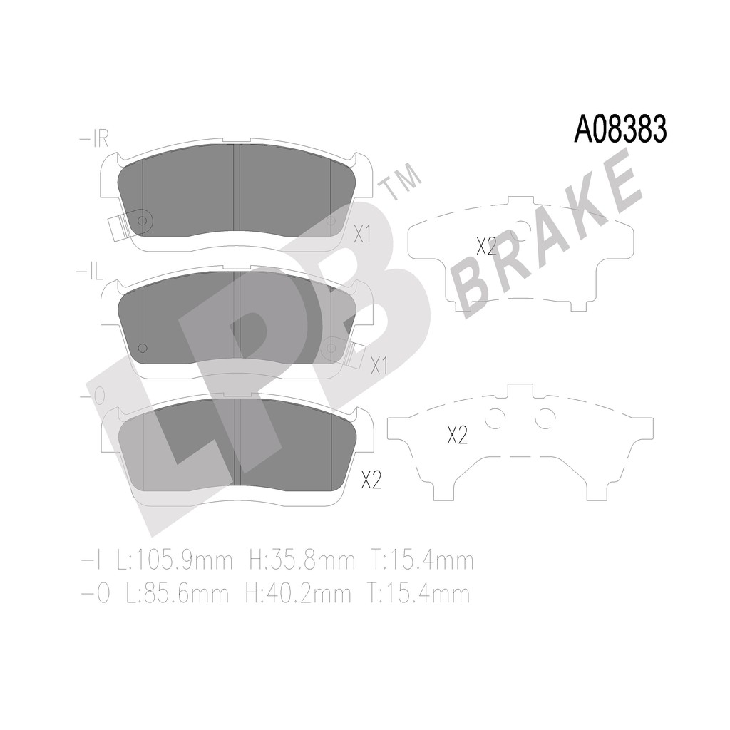 Perodua Myvi 1st Gen Old Model LPB Disc Brake Pad / Brake Shoe (FRONT ...