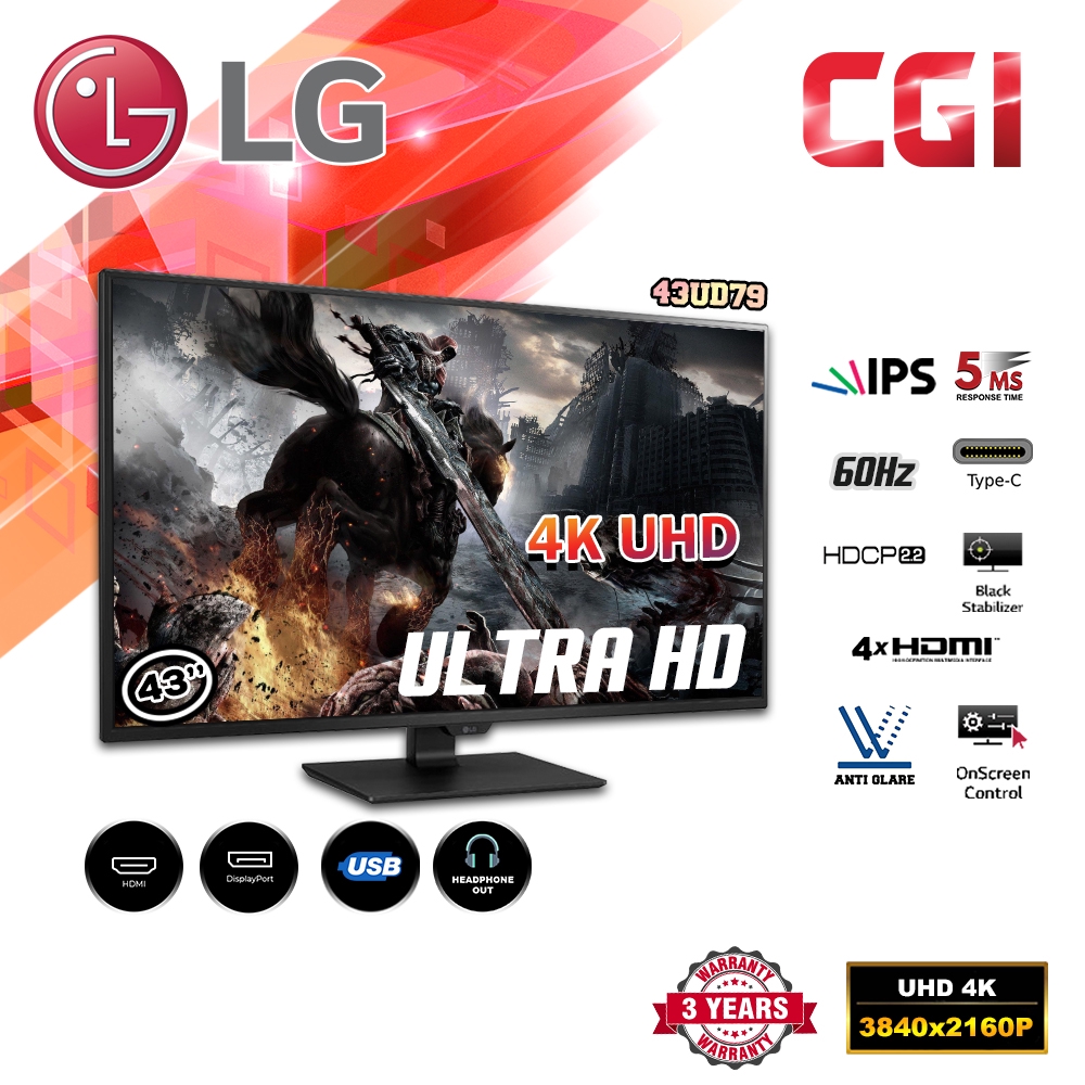 LG 43" 43UD79 Class 4K UHD IPS LED Monitor | Shopee Malaysia