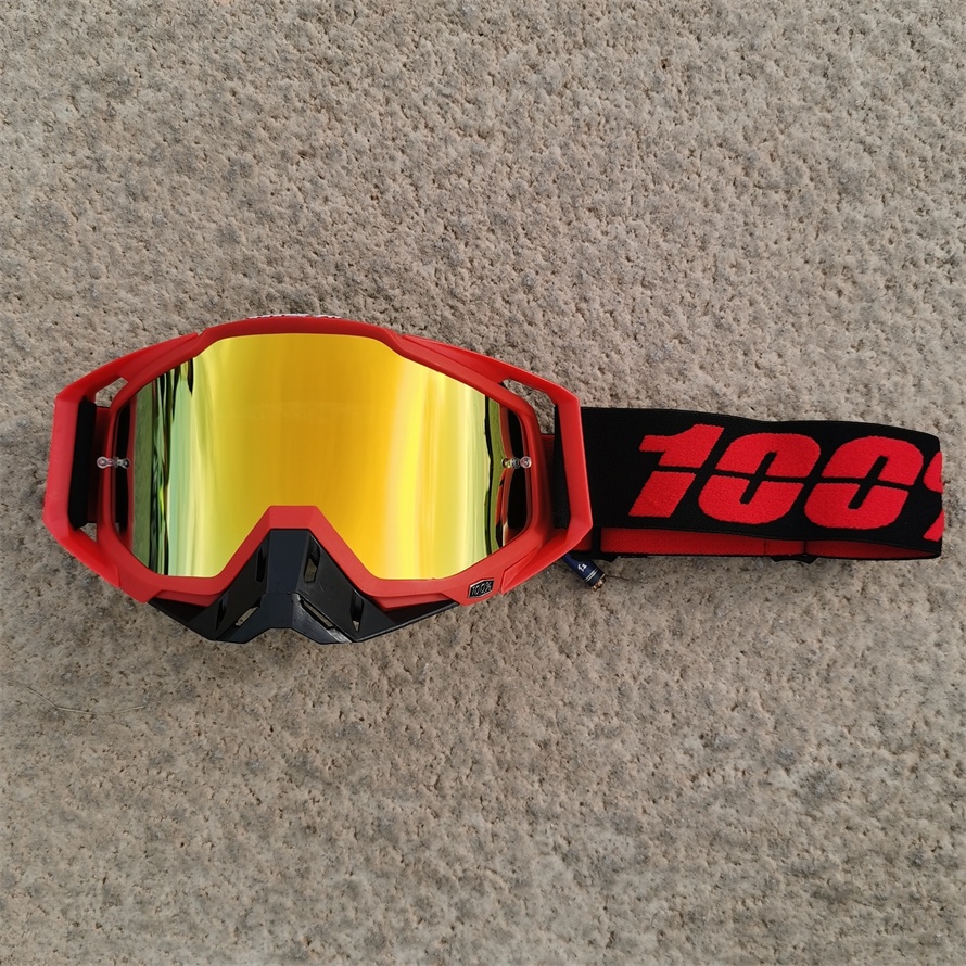 100 Percent Google Motorcycle Motocross Goggles MX Trail Google Rainbow