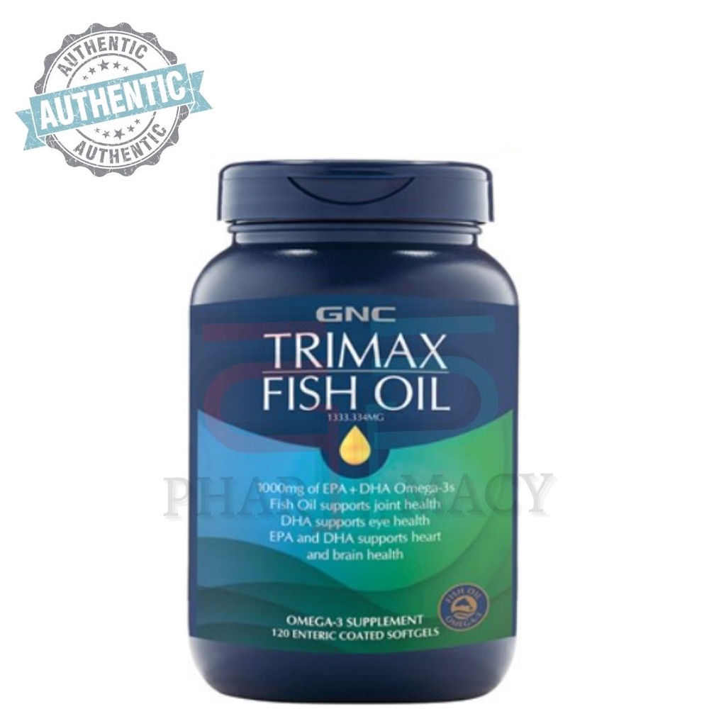 GNC Trimax Fish Oil 1333mg (120 Enteric Coated Softgels) Shopee Malaysia