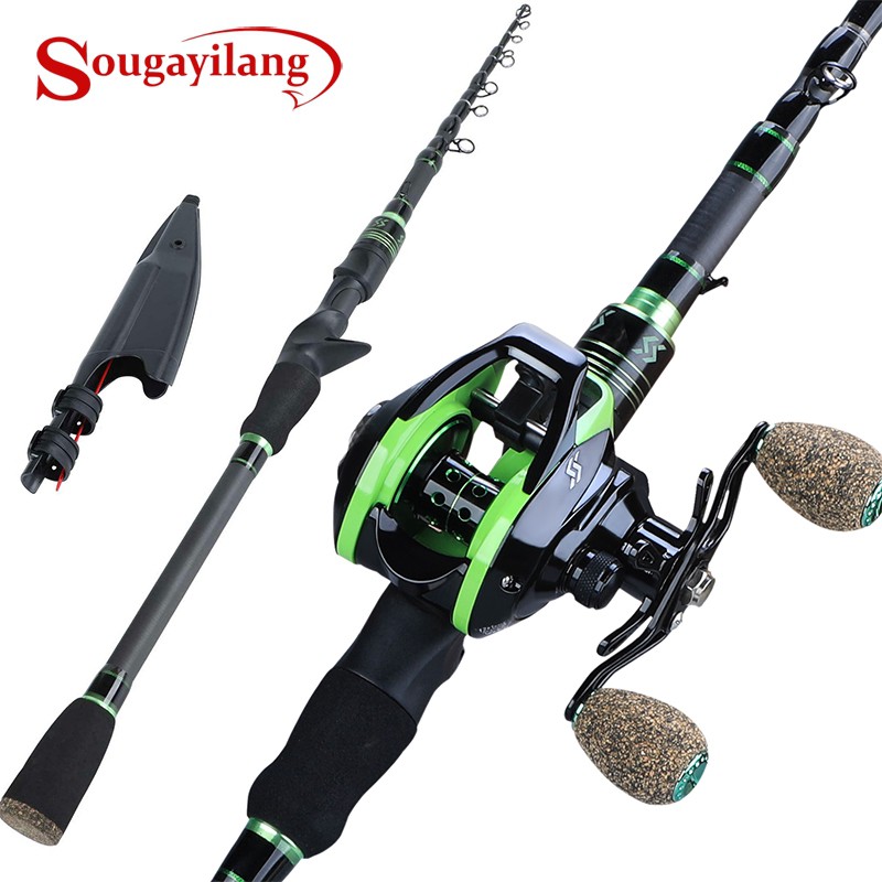 Sougayilang Fishing Rod and Reel Combo 1.8/1.98/2.1m Casting Rod