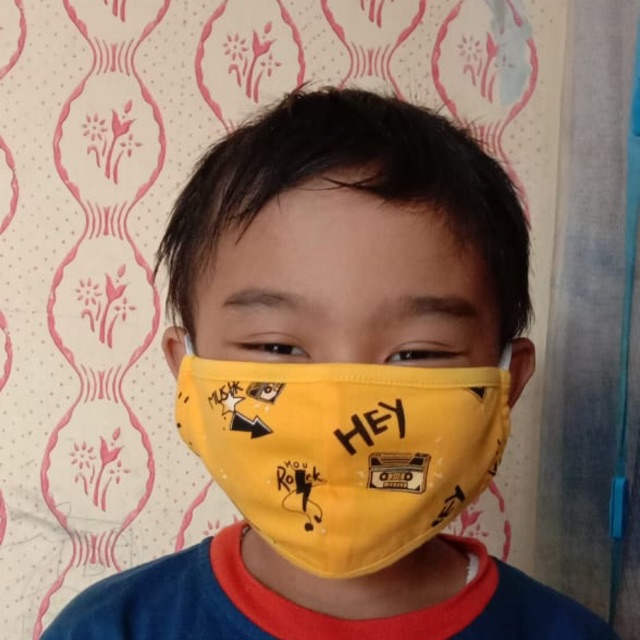 Children's Mask Premium Cotton Material There Is A Rope And Rubber