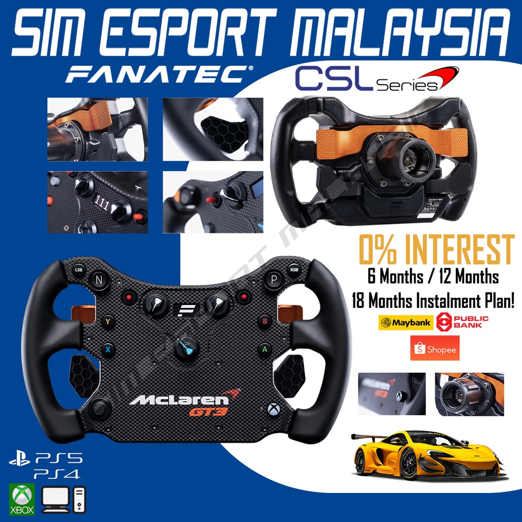 Fanatec Mclaren GT3 V2 Steering Wheel | Shopee Malaysia
