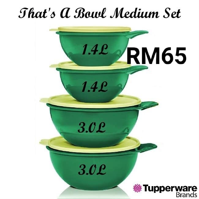 (NEW+READY STOCK) Tupperware That's a bowl medium set(2pcs/4pcs ...
