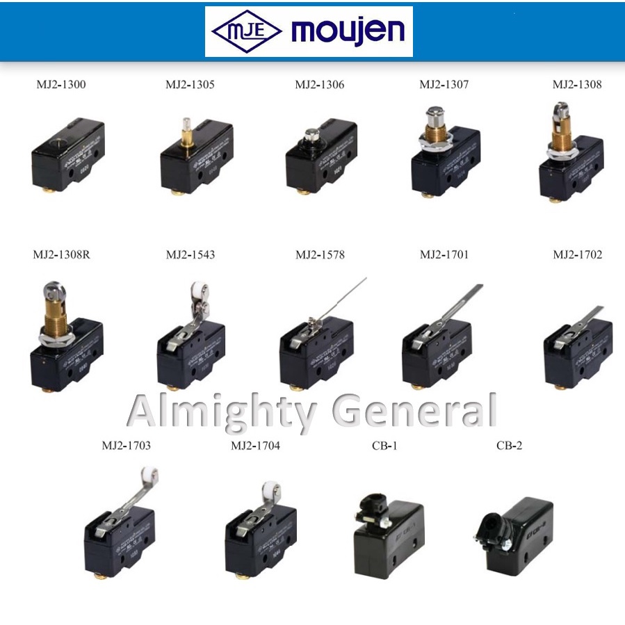 (100 Original) Moujen Micro Switch MJ21305, 1306, 1307, 1308, 1308R