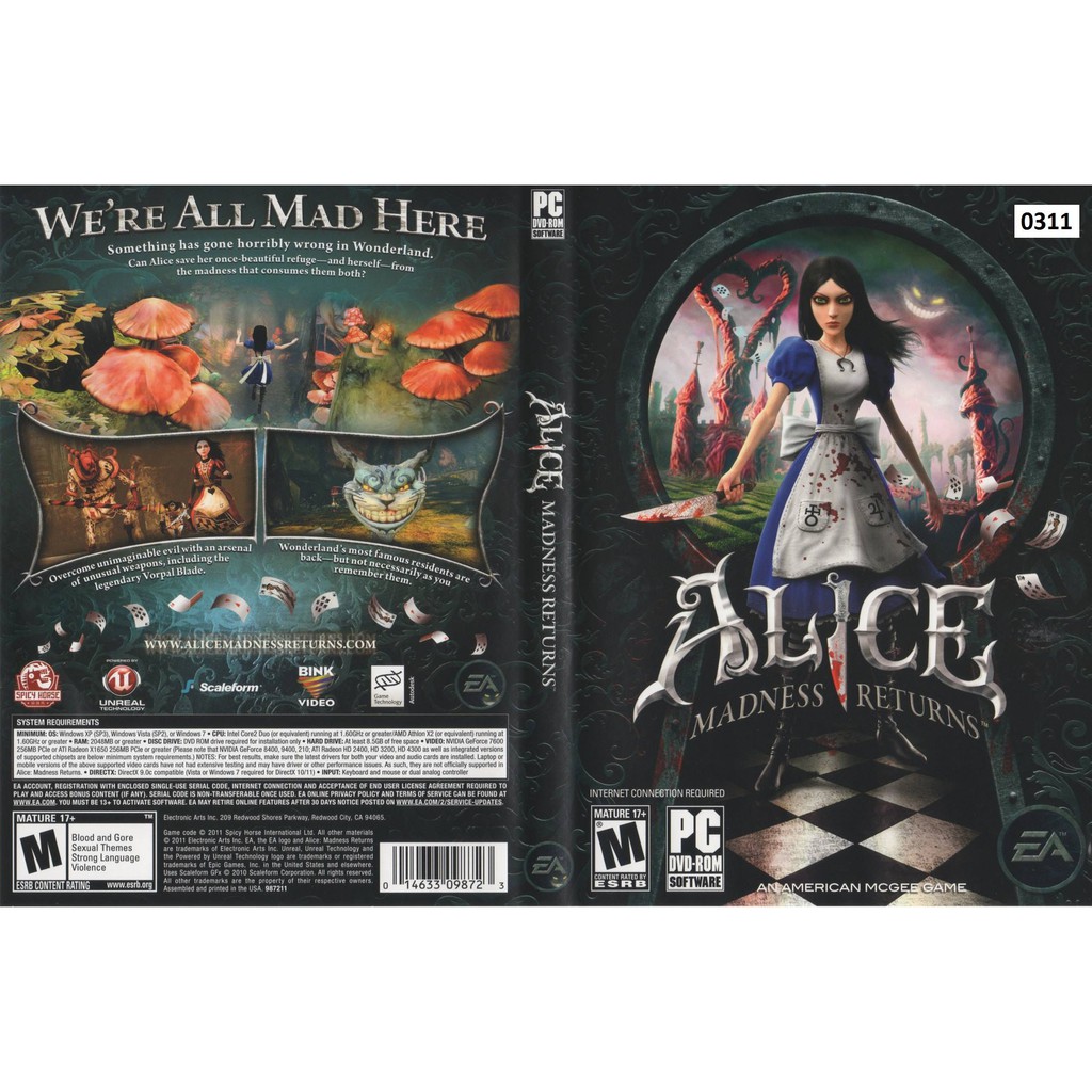 (PC DVD) Alice: Madness Returns | Shopee Malaysia
