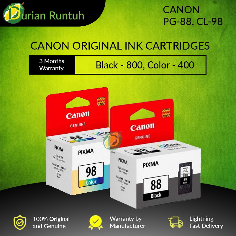 Canon PG 88 CL 98 Black Ink Cartridge # E510/E610/E500/E600 PG88 CL98 ...