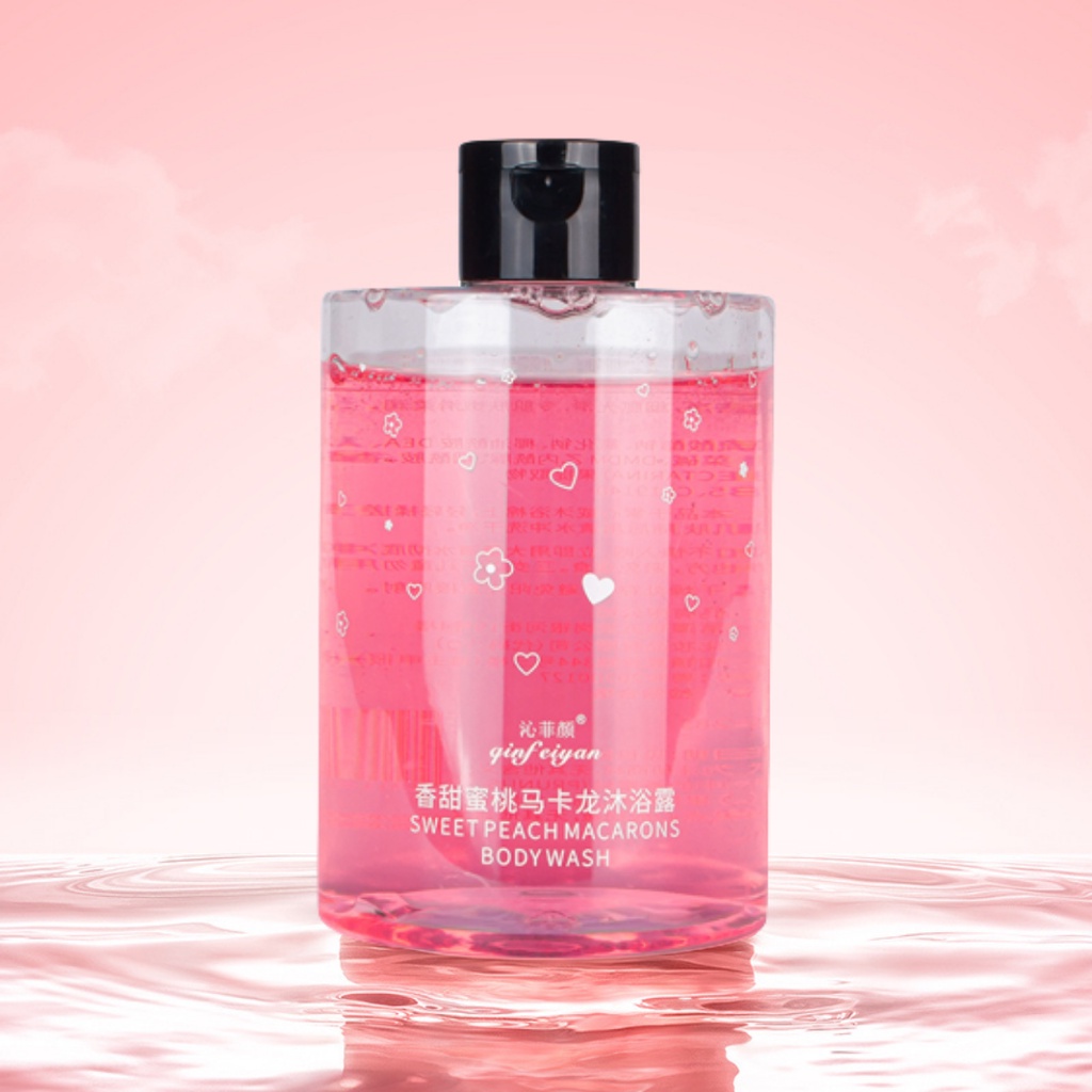 Macaron Body Shampoo Shower Gel Body Wash Sweet Peach Essence Soap