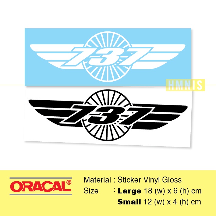 Sticker 737, Sticker Boeing 737, Sticker Logo Boeing 737, Sticker ...