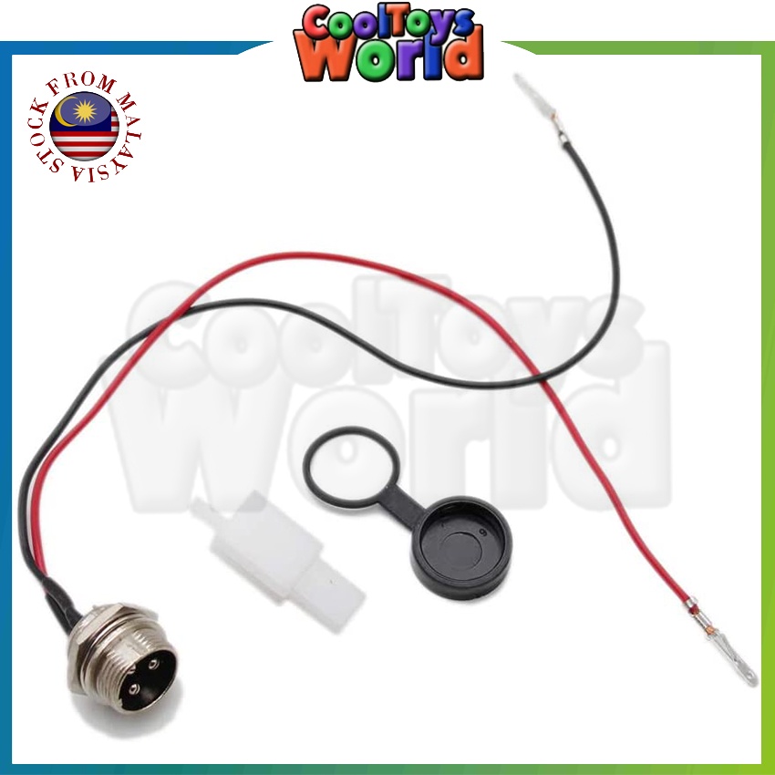 24V/36V Battery Charger Port 3 Pin Inline Connector Jack Socket For