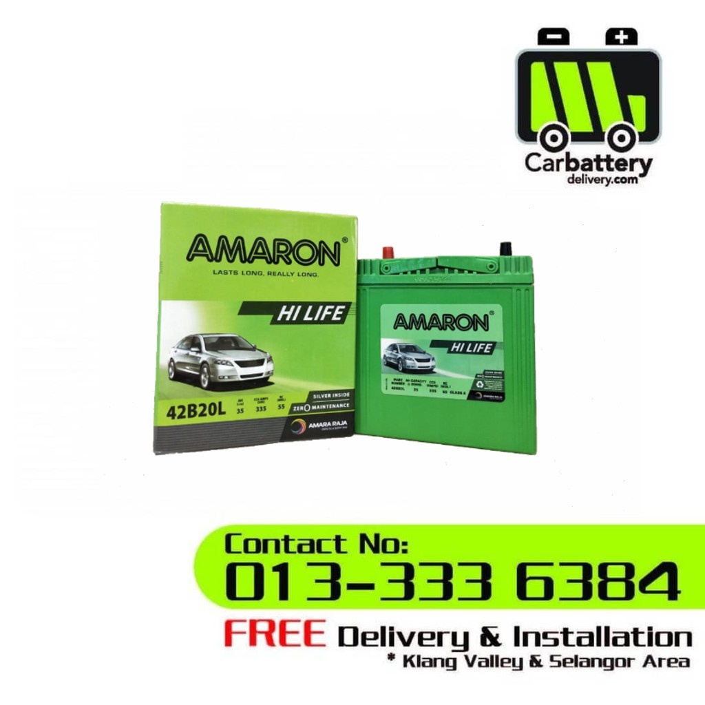[Installation Provided] Amaron Hi Life NS40ZL 42B20L Car Battery Kereta