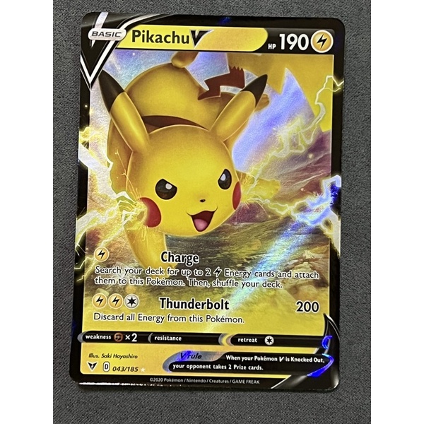 Pokemon TCG - SS4 Vivid Voltage 043/185 Pikachu V - ultra rare | Shopee ...