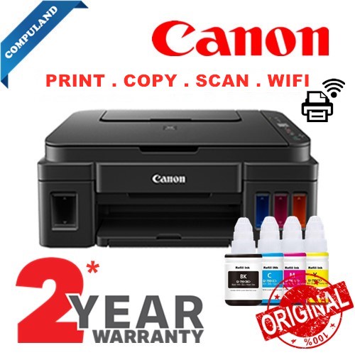 Canon PIXMA G3010 Refillable Ink Tank Wireless AllInOne (Print, Scan