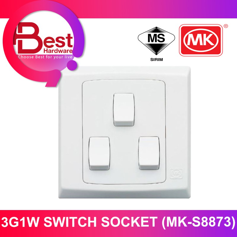 BEST HARDWARE - MK 3 GANG 1 WAY FLUSH SWITCH SOCKET / PLUGS AND ...