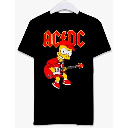 Ac DC BART SIMPSON Cartoon BAND T-Shirt | Shopee Malaysia