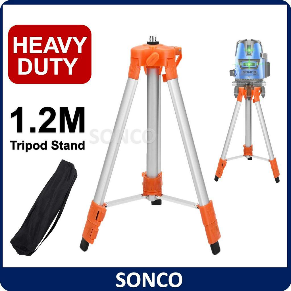 thumbnail interactive-video image 1 of Adjustable Aluminum Alloy Laser Level Tripod – 22-35cm, 5/8" Thread, LLTR-4A 1 of 3