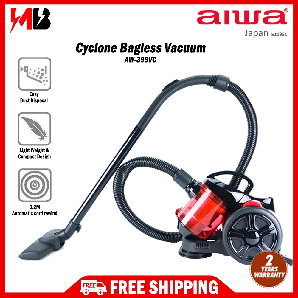 [ NEW ] AIWA Vacuum Cleaner Bagless Vacuum Cannister Vacuums AW399VC
