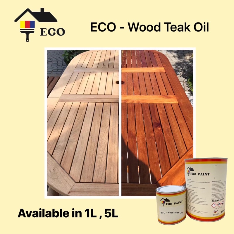 1L & 5L ECO WOOD TEAK OIL (INTERIOR & EXTERIOR) Shopee Malaysia