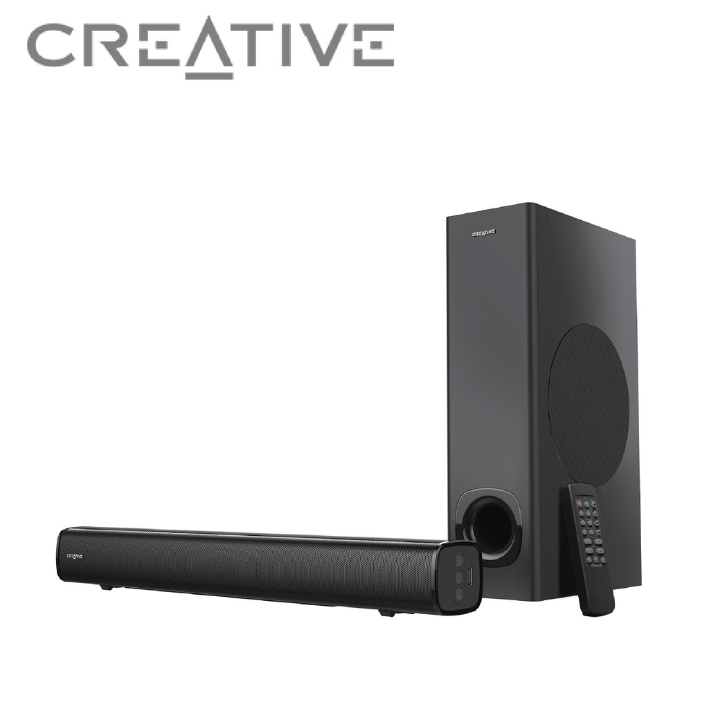 Creative Stage 2.1 High Performance Under-monitor Soundbar with ...
