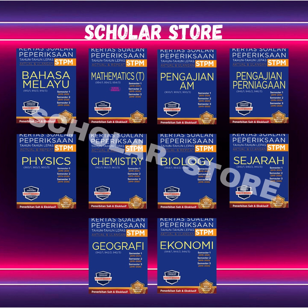 [scholar Store] Sasbadi Stpm Past Year Questions Book Buku Latihan