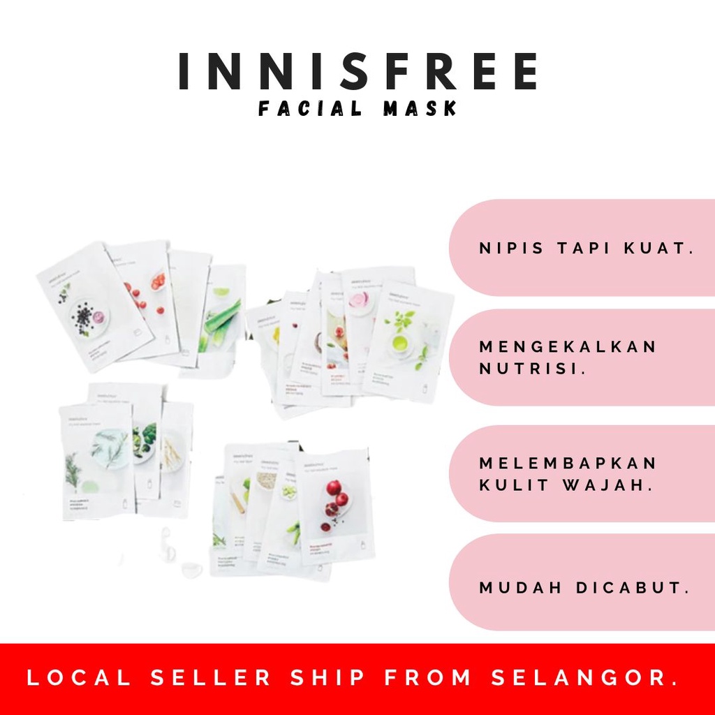 [ PREFFERED SELLER ] INNISFREE My Real Squeeze Mask Beauty Skincare