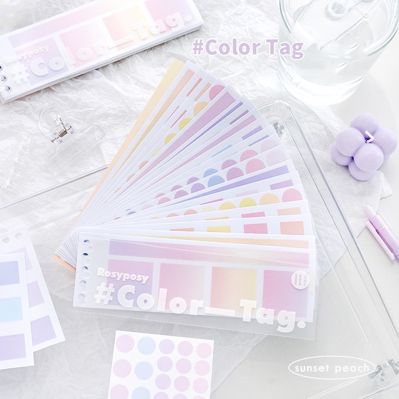 Penlab 20 Sheets Color Tag Memo Pad Index File Label Sticky Notes Loose ...