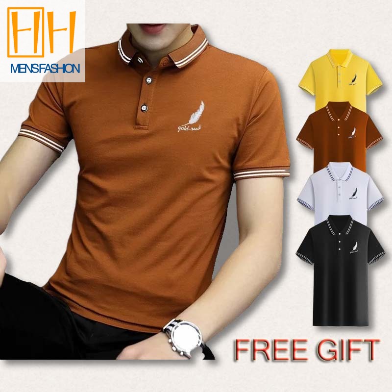 Baju t shirt hot sale lelaki berkolar online