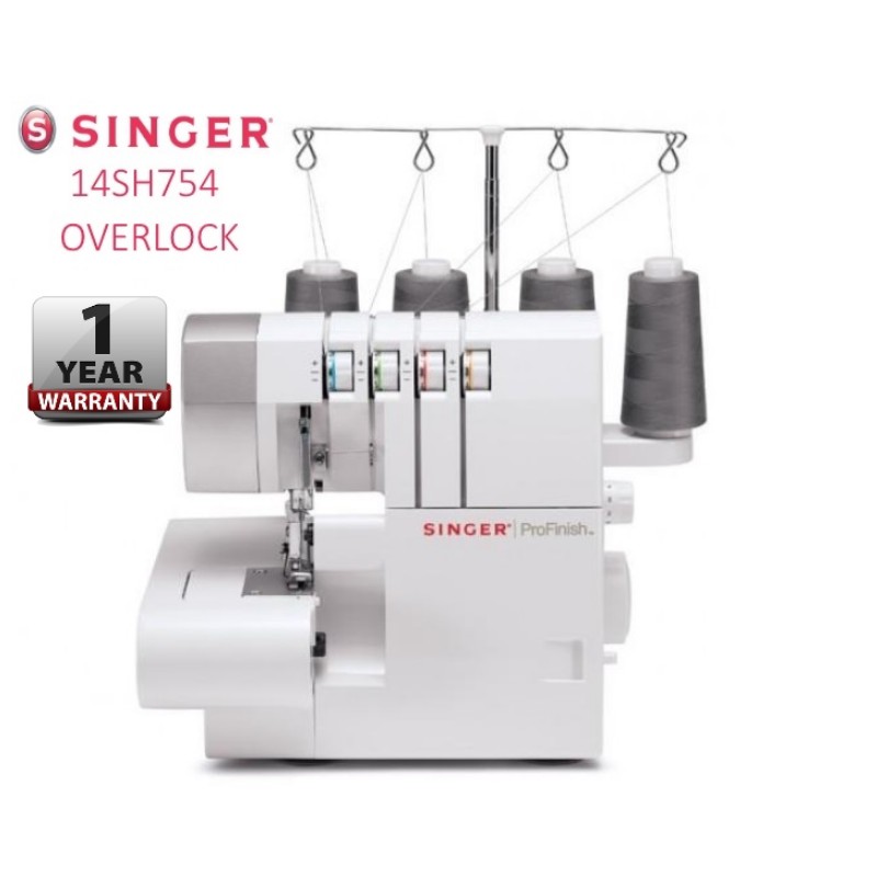 Singer Overlock Sewing Machine Serger 14SH754 | Shopee Malaysia