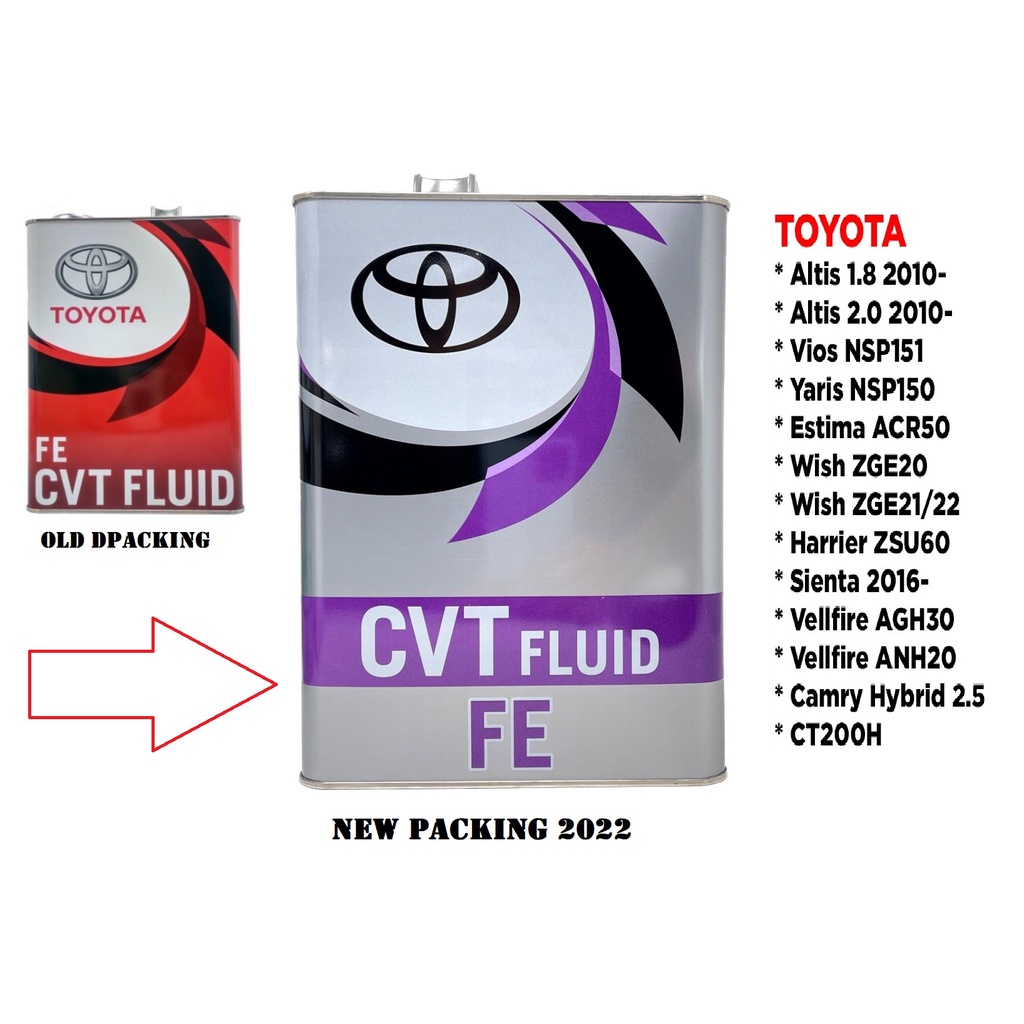 Toyota ATF CVT FE Gear Oil 4L , 08886-02505 | Shopee Malaysia